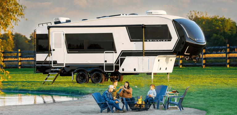 Modern fifth wheel RV that Caravan AVM buys nationwide